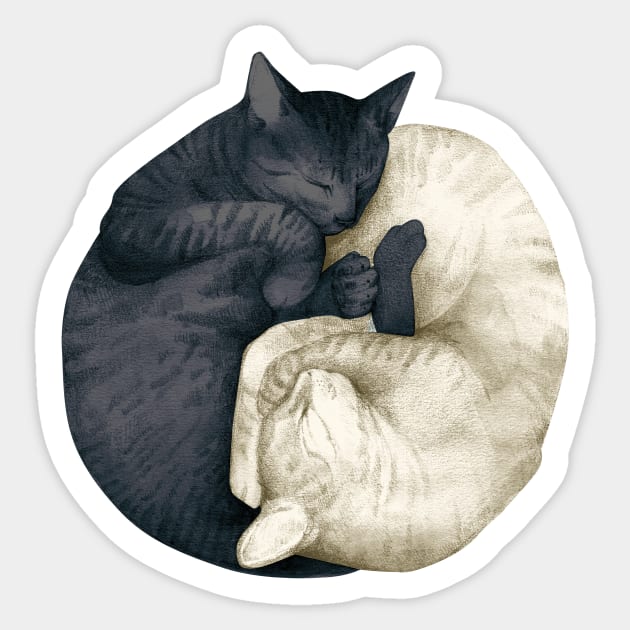 yin yang cats Sticker by KindSpirits